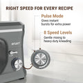 DYLECT® BetterMix Stand Mixer for Home | 1300W Powerful Motor | 5L Removeable Bowl | 8 Speed + Pulse Function | Dough Hook, Whisk, Beater & Splash Guard | Anti-Skid Design | Planetary Motion
