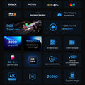XGIMI 2025 New Launch Horizon 20 4K RGB Triple Laser Projector, 3200 ISO Lumens, GTV & Netflix, IMAX Enhanced, 300” Display, 2×12W Harman Kardon, 1ms Input Lag, up to 240Hz, VRR, 2 Years Warranty