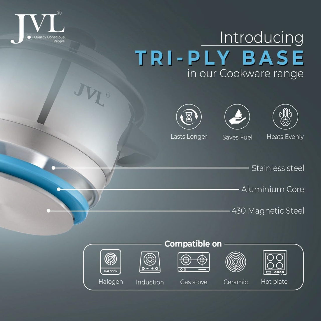 JVL Stainless Steel Full Set Thattu Idly, Idiyappam/Dhokla Maker & Mini Idly Plates