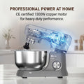 DYLECT® BetterMix Stand Mixer for Home | 1300W Powerful Motor | 5L Removeable Bowl | 8 Speed + Pulse Function | Dough Hook, Whisk, Beater & Splash Guard | Anti-Skid Design | Planetary Motion