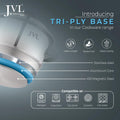 JVL Tri-Ply Base Stainless Steel Square Steamer Combo with Lid, 3 Idli Plates, 3 Dhokla Plates & Lifter 3-Tier Stackable Design for Healthy Steaming – Gas and Induction Compatible & Mirror Finish