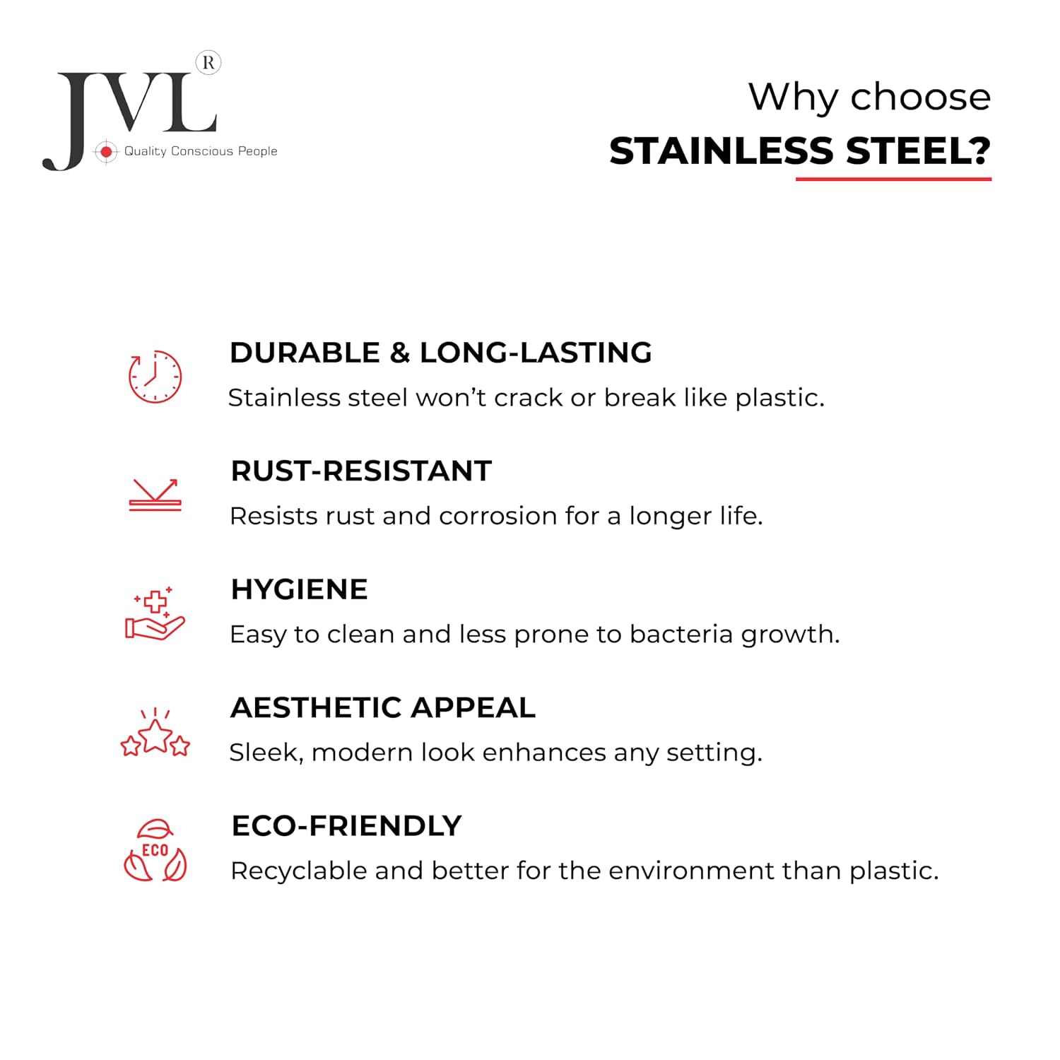 JVL Tri-Ply Base Stainless Steel Square Steamer Combo with Lid, 3 Idli Plates, 3 Dhokla Plates & Lifter 3-Tier Stackable Design for Healthy Steaming – Gas and Induction Compatible & Mirror Finish