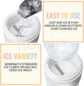 Portable Ice Crusher Machine with Ice Box Mold for Home | Manual Ice Shaver Snow Cone Ice Gola Cocktails Slush Maker | Grinder Machine BPA Free Ice Hand-Cranked for Kitchen Gadgets Ice Blender